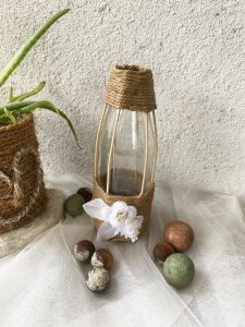 Handmade Naked Jute Bottle Art