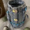 BA00015 -Handmade Denim Bottle Art