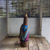BA00002 -Handmade Coco Natural Twisted Rope Wrapped Fabric Bottle Art - Image 4