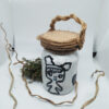 BA00034-Handmade White Mini Bottle Art - Image 3