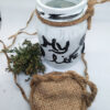 BA00034-Handmade White Mini Bottle Art - Image 4