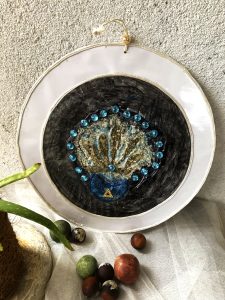 Handmade Blue Beads Wall Hanging