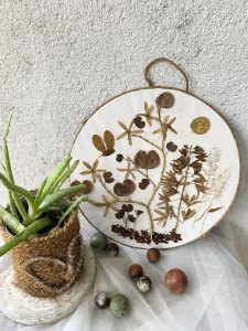 Handmade Natural leaves wall hanging