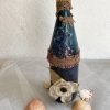 BA00031- Handmade Green Rustic Bottle Art