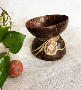 Handmade Coconut Shell Shine Basket