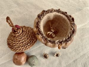 Handmade Coco Natural Coconut Shell Basket