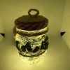 BA00055-Handmade Round Stone Glass Bottle Art - Image 2