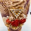 BA00037-Handmade Yellow Burlap Bottle Art - Image 3