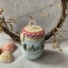 BA00055-Handmade Round Stone Glass Bottle Art - Image 4
