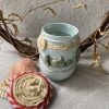 BA00055-Handmade Round Stone Glass Bottle Art - Image 7