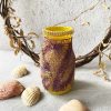 BA00037-Handmade Yellow Burlap Bottle Art - Image 7