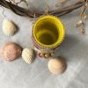 BA00037-Handmade Yellow Burlap Bottle Art - Image 9