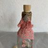 BA00052- Handmade Pink Lace Glass Bottle Art - Image 4