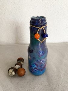 Handmade Junior Blue Bottle Art