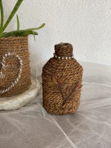 Handmade Rustic Coco Rope Junior Bottle Art