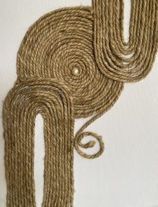 Handmade Canvas Yarn Twine Art